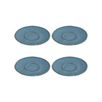 ESPRESSOUNTERTASSEN Matera blau ø 11.0 cm 4er Set - Blau, Keramik (11cm) - Leonardo Living