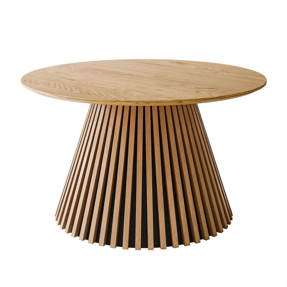 COUCHTISCH MISTY mit Lamellenfuß, Eiche natur - Eichefarben, Holzwerkstoff (80/80/45cm) - Lookway