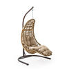 HÄNGESESSEL Gowoll Gartenschaukel Rattan mit Gestell Hängeschaukel Bodrum Hellbraun - Hellbraun, Metall (120/212/106cm) - Gowoll