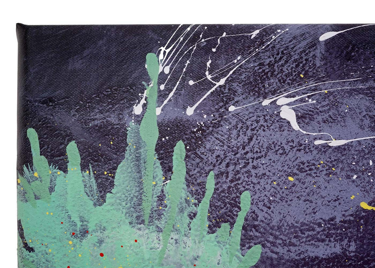 ÖLGEMÄLDE ELEFANT HANDGEMALT Mehrfarbig - Multicolor, Textil (120/180cm) - MCW