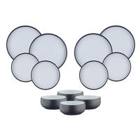 SERVICE Die Essentials Gourmet - 12er-Set - Onyx - Schwarz, Keramik (1/1/1cm) - Björn