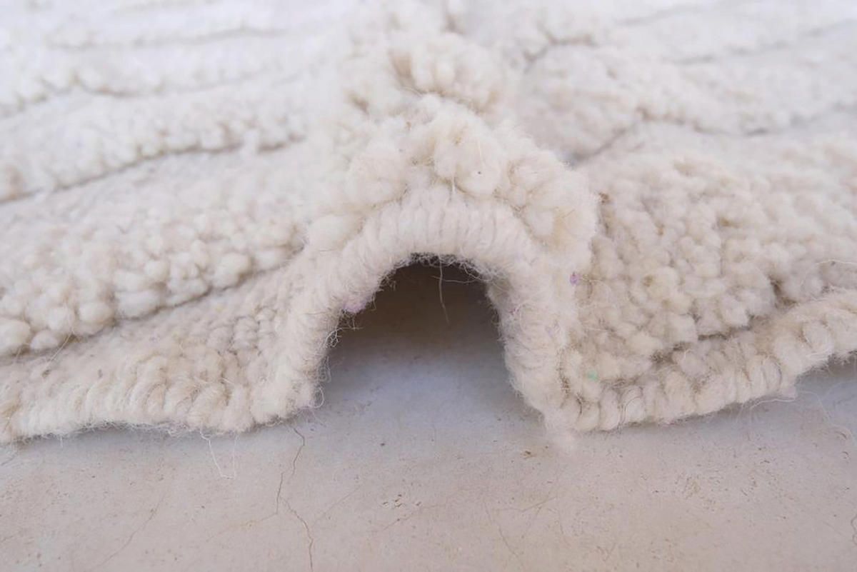 BERBERTEPPICH aus reiner Wolle 125x 157 cm - Beige, Naturmaterialien (125/157cm) - AFK Living