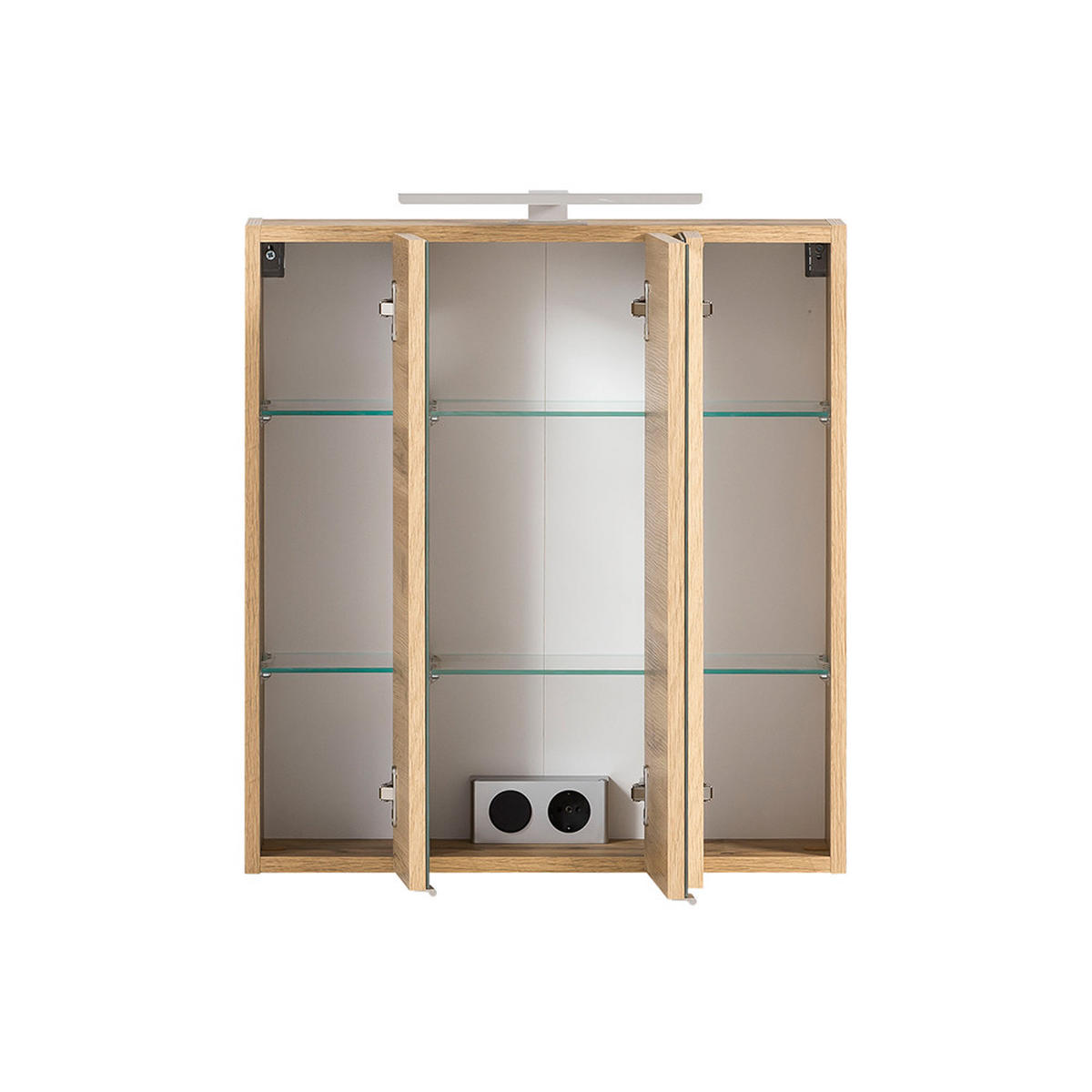 BADMÖBEL-SET 5-TLG. Vasto-03 - Grau, Holzwerkstoff (170/200/35cm) - Lomado