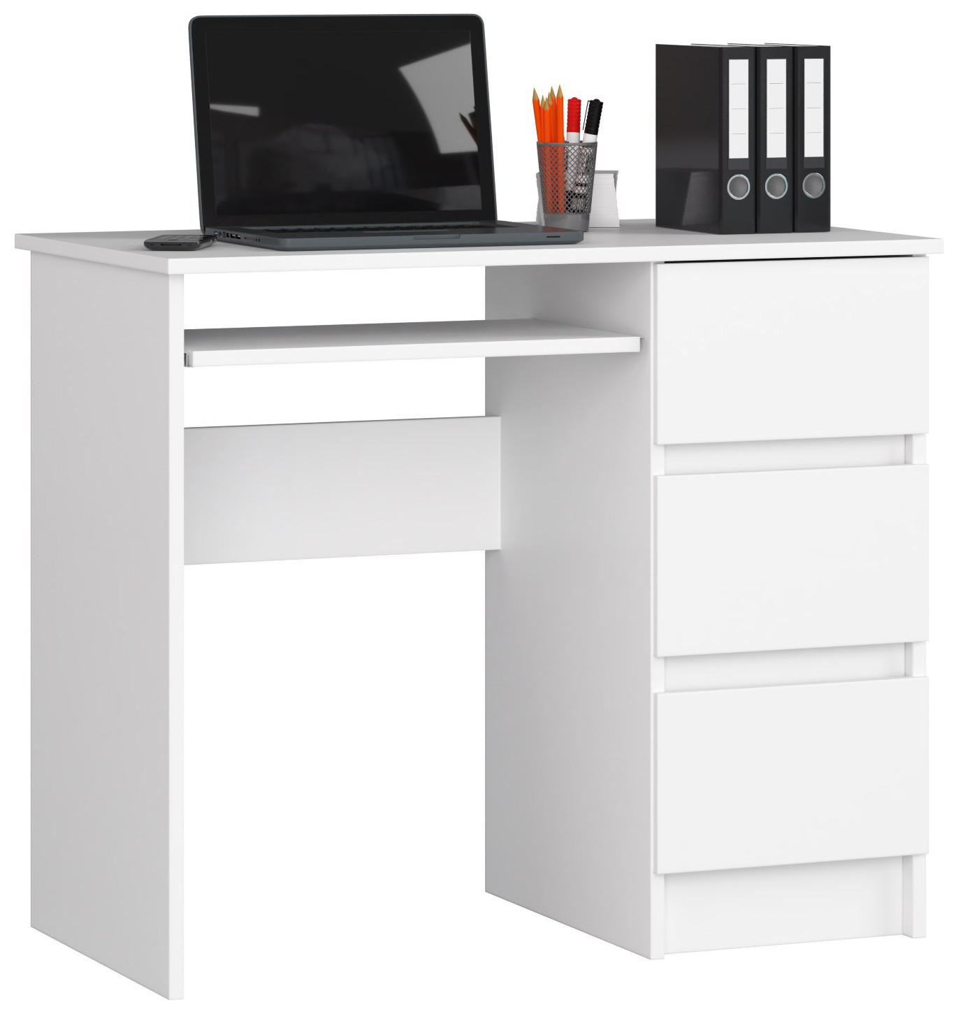 SCHREIBTISCH Weiß 90x50x77 cm - Weiß, Holzwerkstoff (50/90/77cm) - Akord