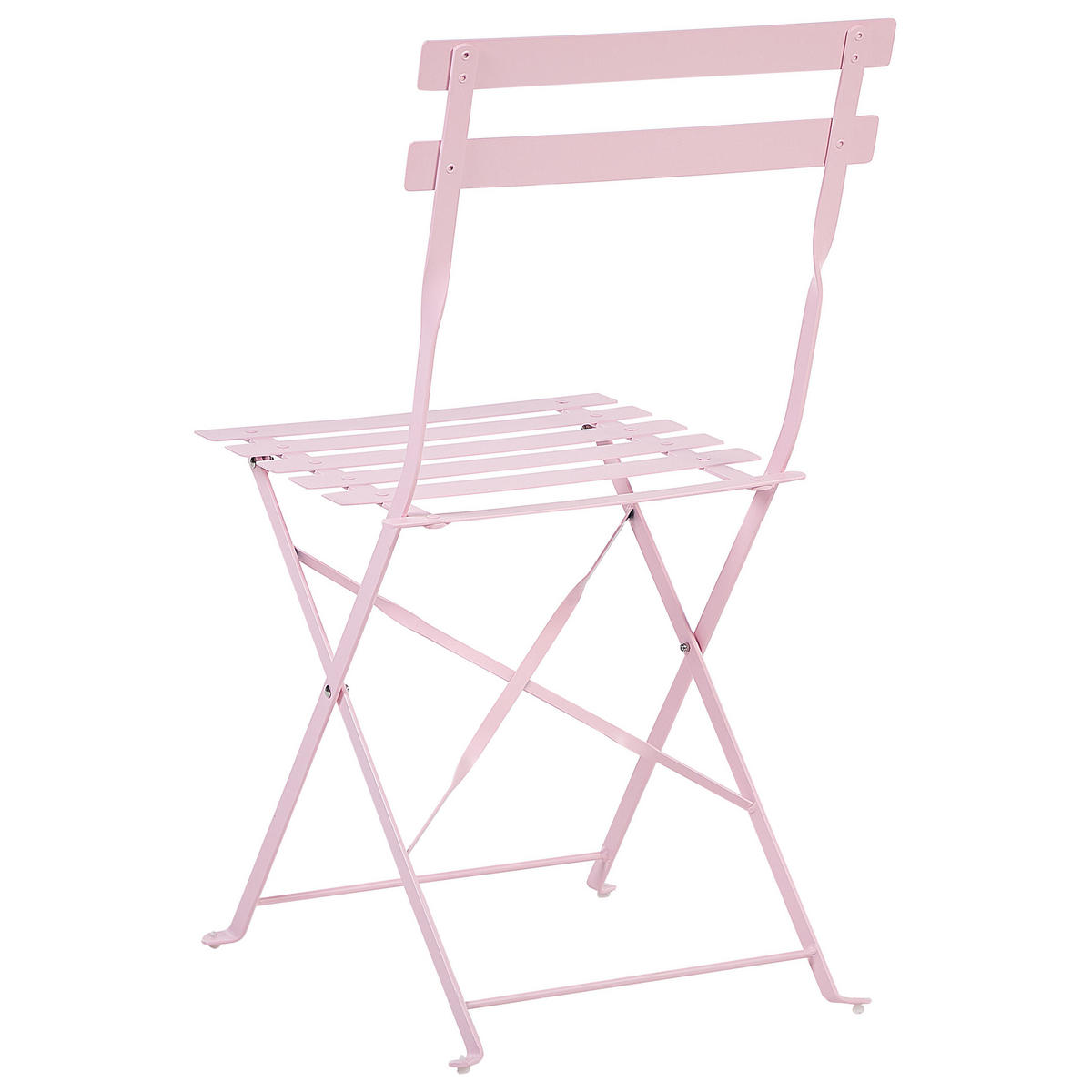 BALKONSET 2-Sitzer pastellrosa zusammenklappbar Fiori - Pink, Metall - Beliani