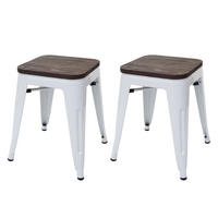 HOCKER HOLZ-SITZFLÄCHE Weiß - Weiß, Holz (39/45/39cm) - MCW