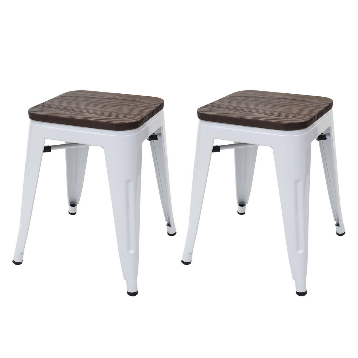 HOCKER HOLZ-SITZFLÄCHE Weiß - Weiß, Holz (39/45/39cm) - MCW