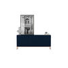 KOMMODE Elpis 3D Marineblau Matt Glamour 168 cm - Blau/Kupferfarben, Holzwerkstoff/Metall (168/72/36.5cm) - Meble Lindner