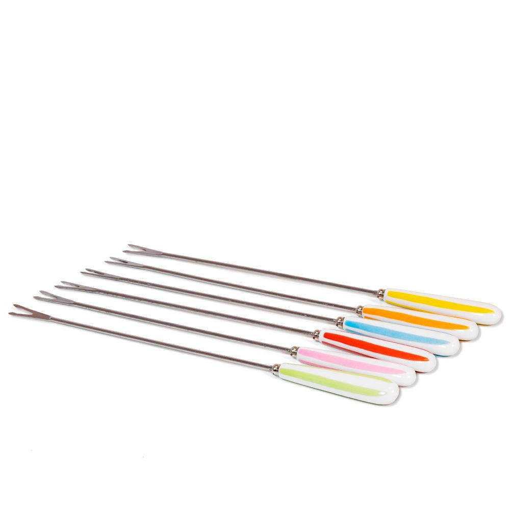 FONDUEGABEL 6er-Set Even Bijkletsen in Bunt - 26 cm - Multicolor, Metall - Blond Amsterdam