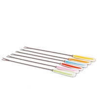 FONDUEGABEL 6er-Set Even Bijkletsen in Bunt - 26 cm - Multicolor, Metall - Blond Amsterdam