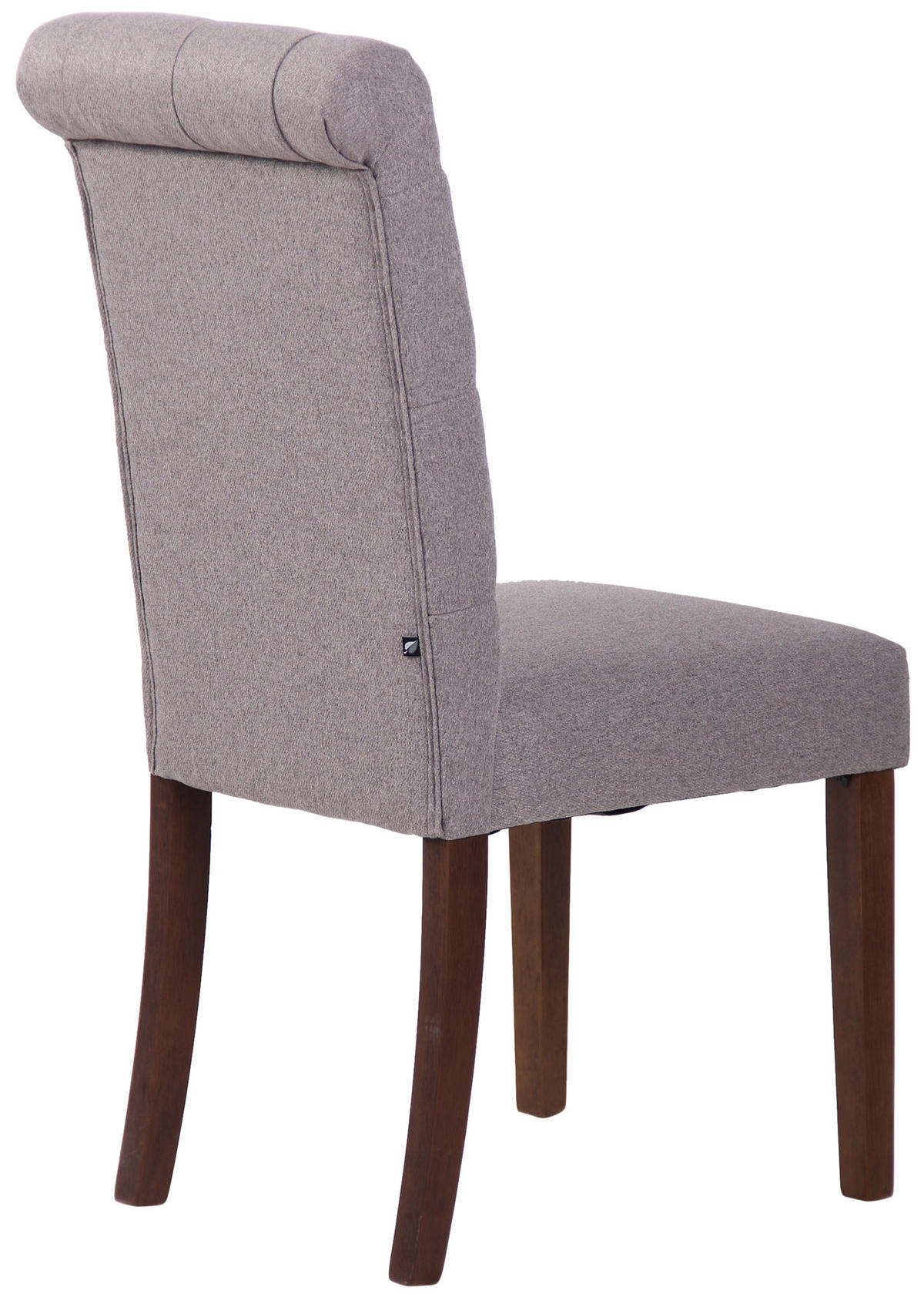 ESSZIMMERSTUHL Lisbon Stoff, Gestell Kautschukholz Braun Grau - Braun/Grau, Holz/Textil (45/98/63cm) - TPFLiving