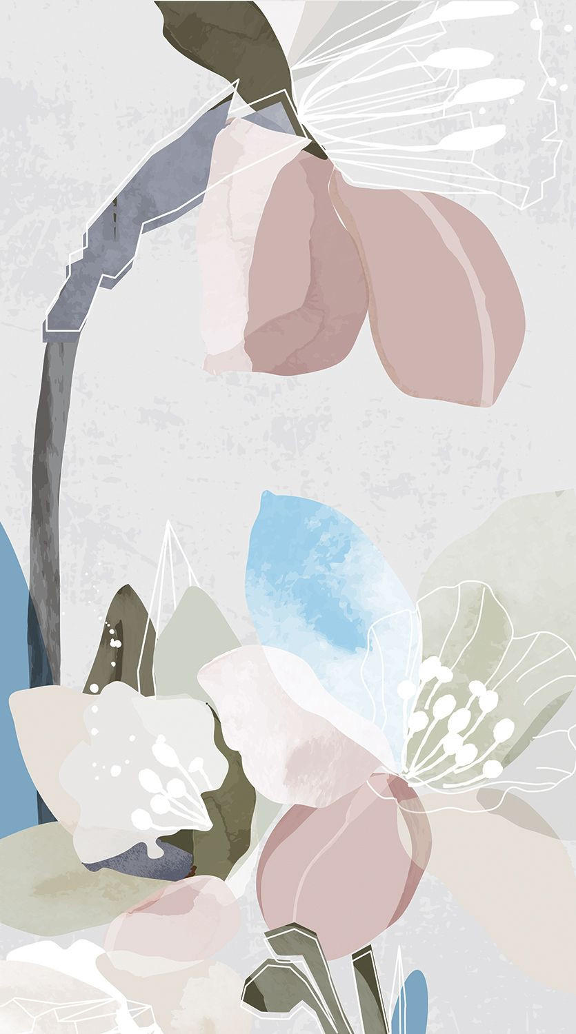 FOTOTAPETE Blumenmuster 270 x 150 cm - Multicolor, Papier (270/150cm) - Sanders & Sanders
