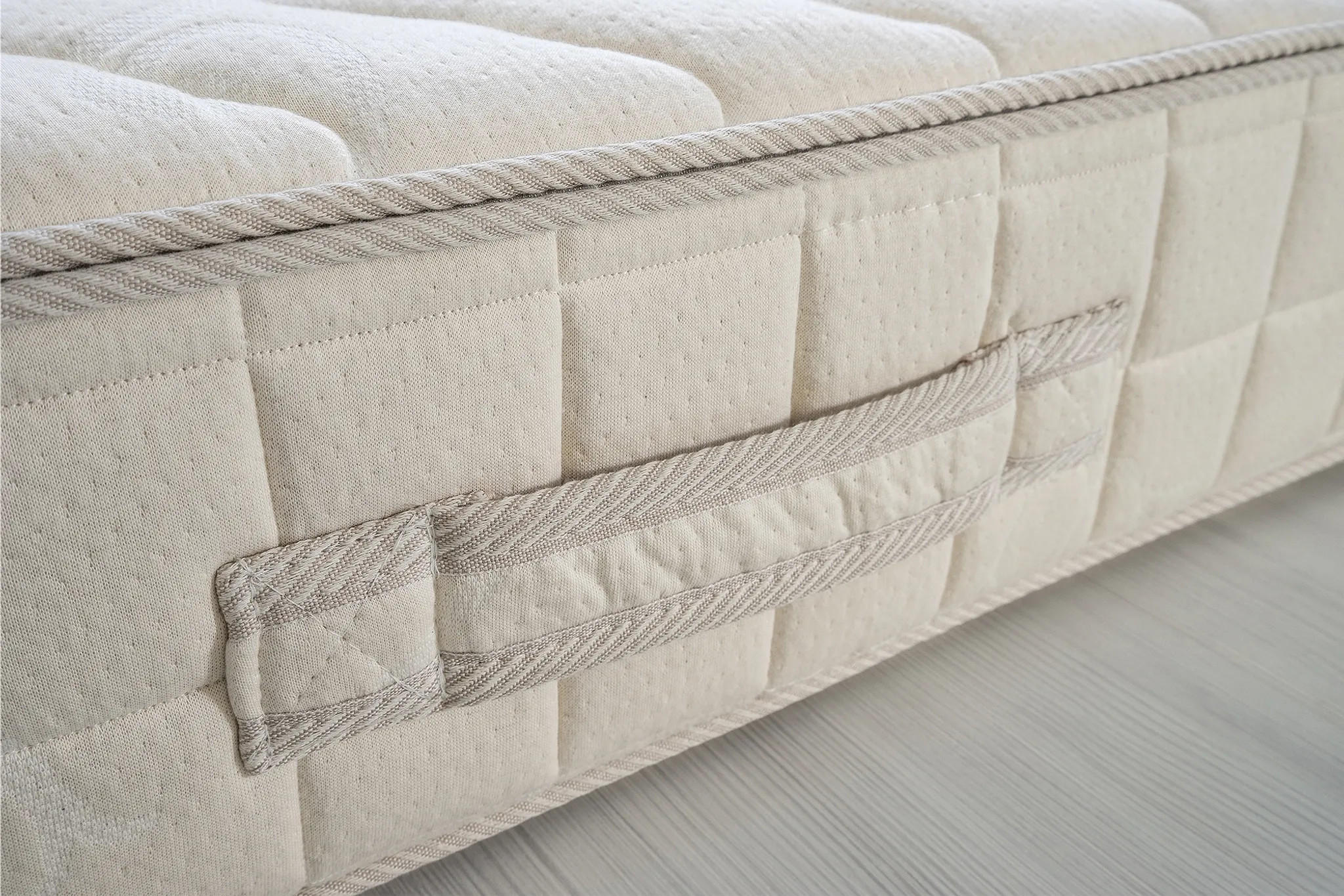 MATRATZE Natura Latex Weiß 140x200 cm H2 - Weiß, Naturmaterialien/Textil (140/200cm) - Letti Moderni