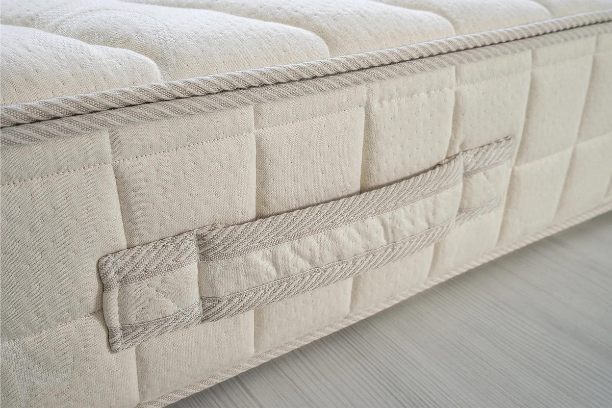 MATRATZE Natura Latex Weiß 80x200 cm H2 - Weiß, Naturmaterialien/Textil (80/200cm) - Letti Moderni