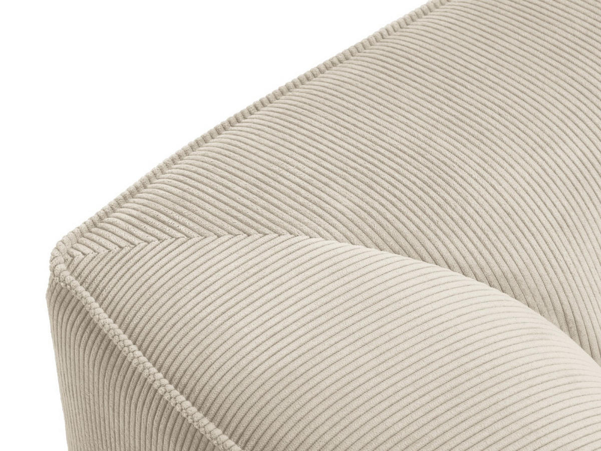 ECKSOFA links Ruby aus Cord leichtes beige 4 Sitzplätze - Beige, Textil (180/273cm) - Micadoni