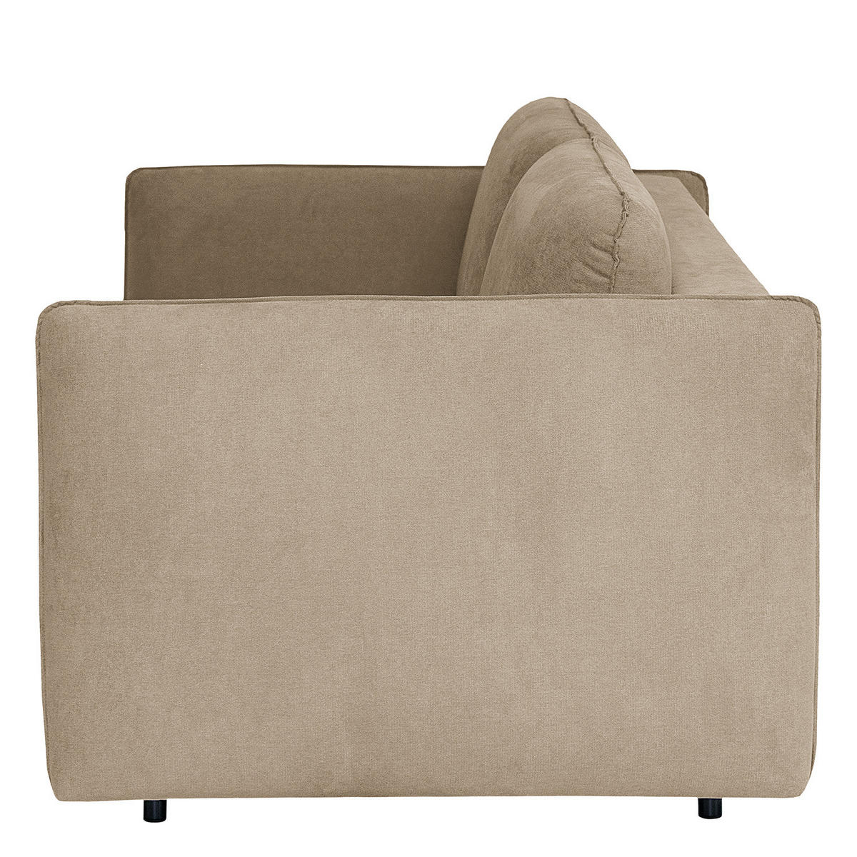 SCHLAFSOFA mit Matratze - Taupe/Schwarz, Kunststoff/Textil (194/86/104cm) - home24