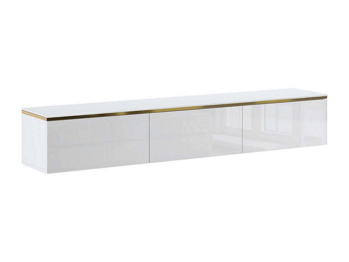 TV-HÄNGESCHRANK - 180 cm x 34.5 cm - holz - weiß Vukia - Weiß, Holz (180/30/34.5cm) - Vente-Unique