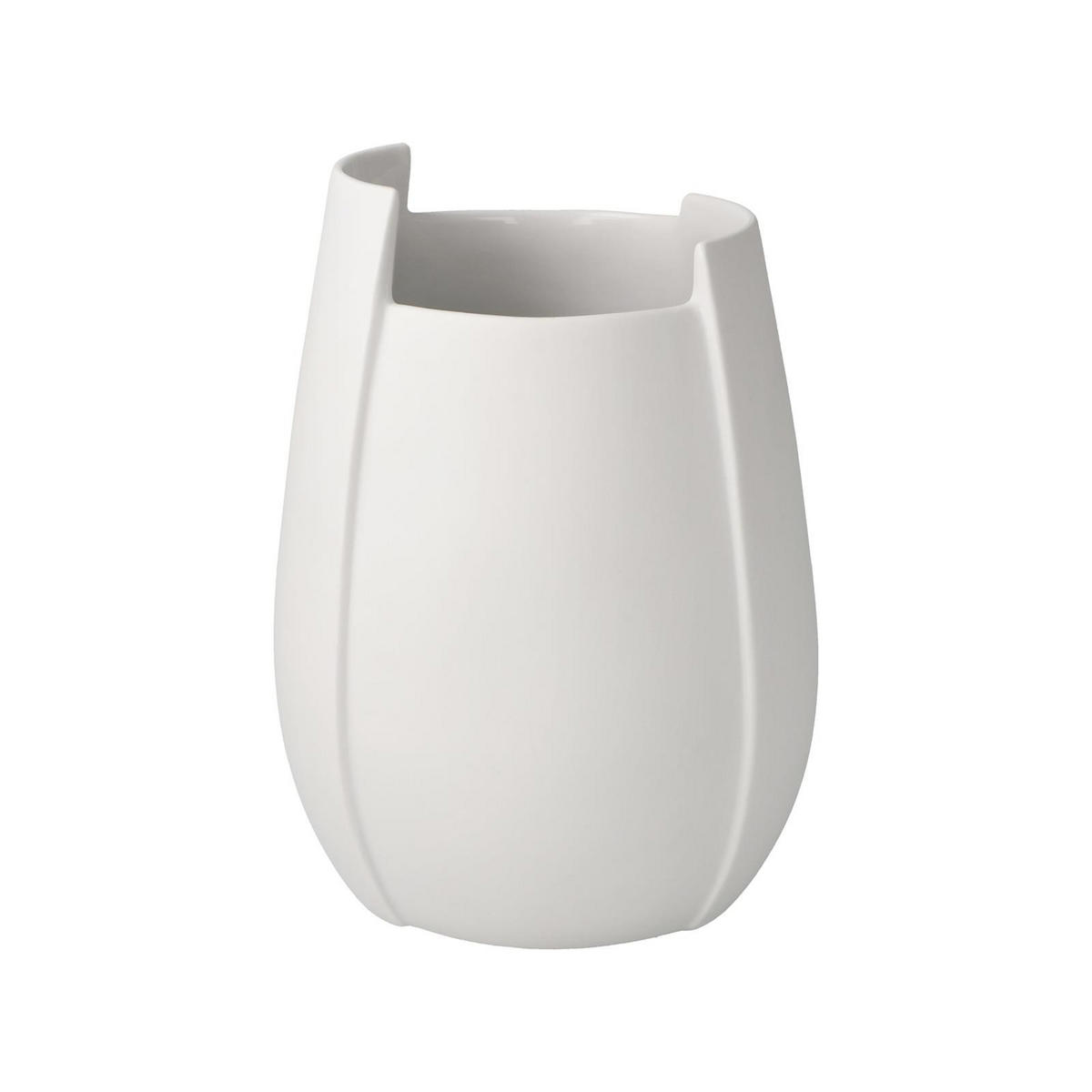 VASE Ova weiß 16 cm - Weiß, Keramik (16cm) - Goebel