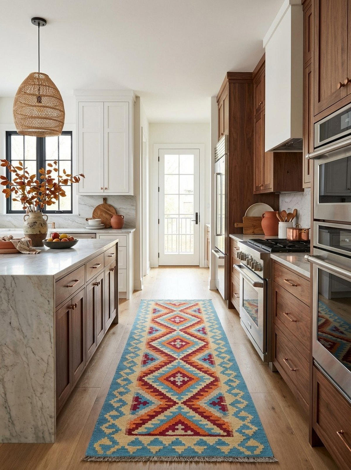 HANDWEBTEPPICH Kelim Gashgai Beige 240/84 cm Schurwolle - Beige, Textil (84/240cm) - Looma