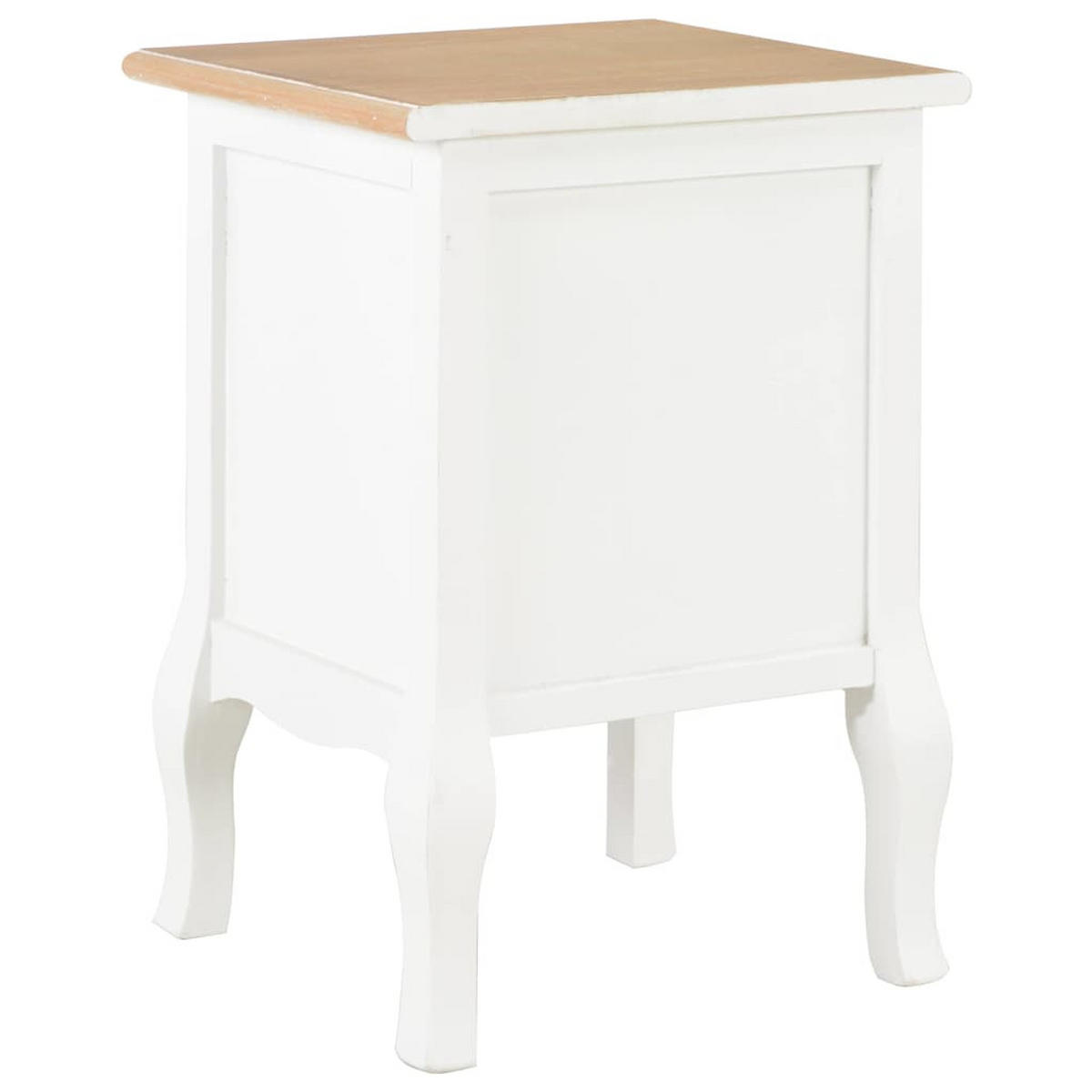NACHTTISCHE 2Er Set Weiss 35/30/49 Cm Mdf - Weiß, Holzwerkstoff (30/49/35cm) - vidaXL