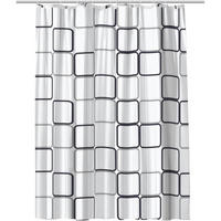 DUSCHVORHANG 180 x 180 cm PEVA wasserdicht 12 Ringe Set - Multicolor, Kunststoff (180/180cm)
