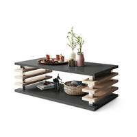 COUCHTISCH rechteckig Anthrazit matt - Sonoma Eiche Ablage 120/40/60 cm - Anthrazit/Sonoma Eiche, Holzwerkstoff (60/120/40cm) - designimpex