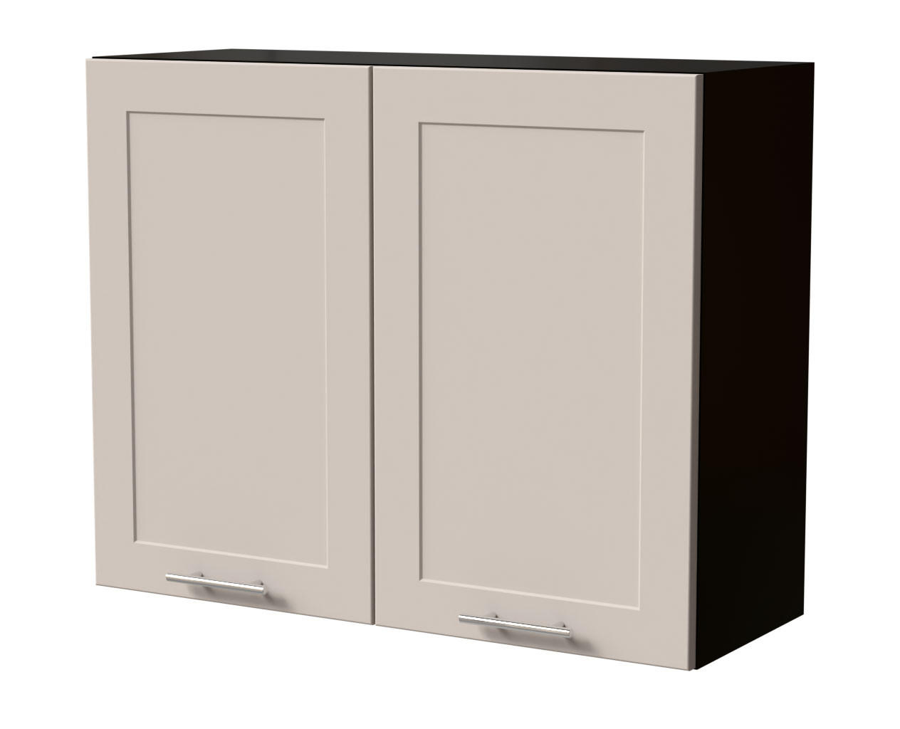 Feldmann-Wohnen Hängeschrank Kaschmir, Schwarz 90x72x32.5 cm