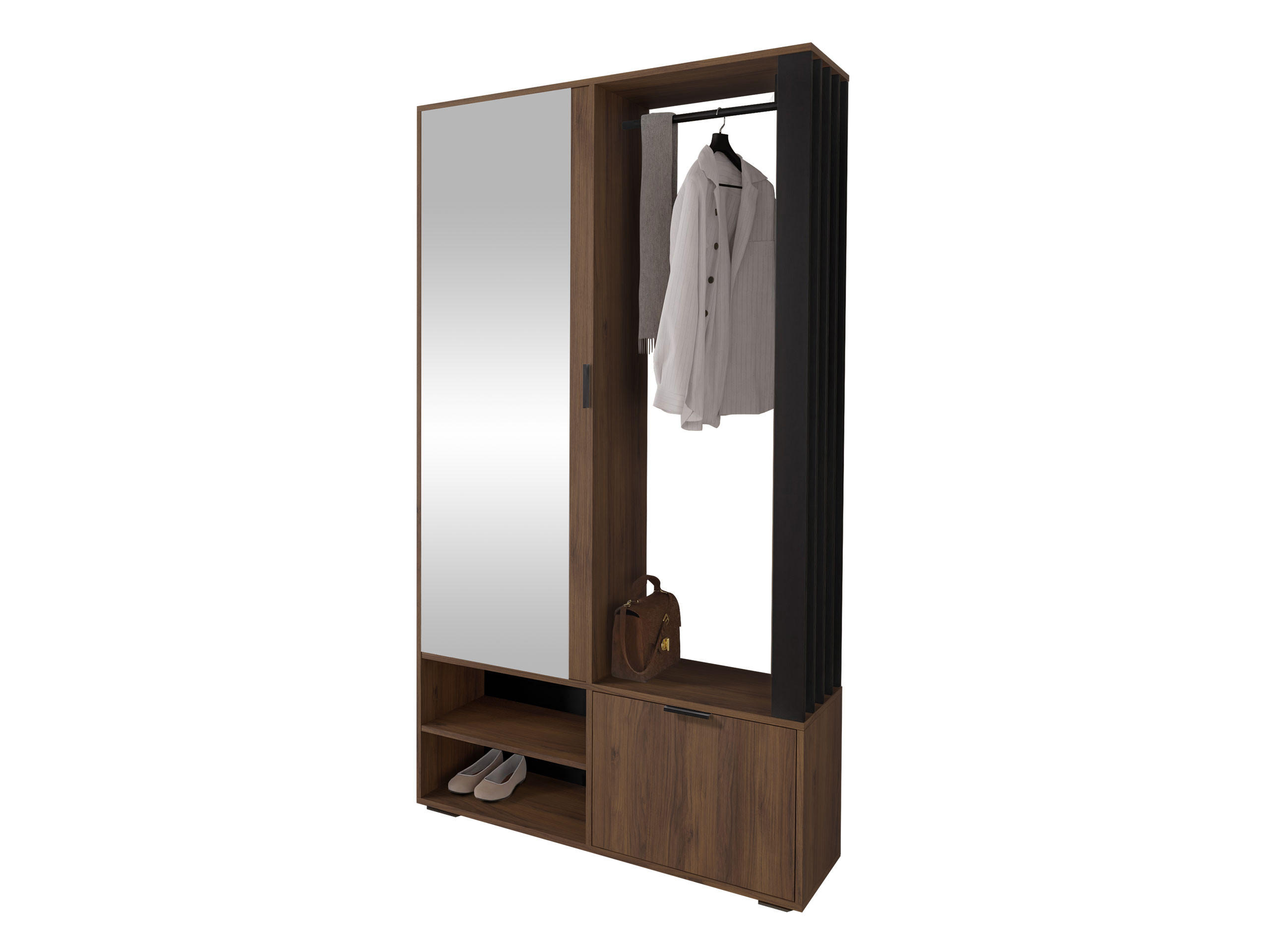Mirjan24 Garderobe Nussbaum 100x190x33 cm