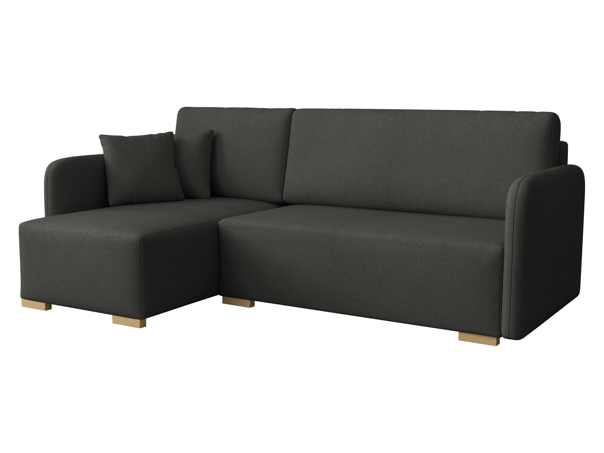 ECKSOFA Como L - Anthrazit/Naturfarben, Holz/Textil (220/140cm) - MIRJAN24