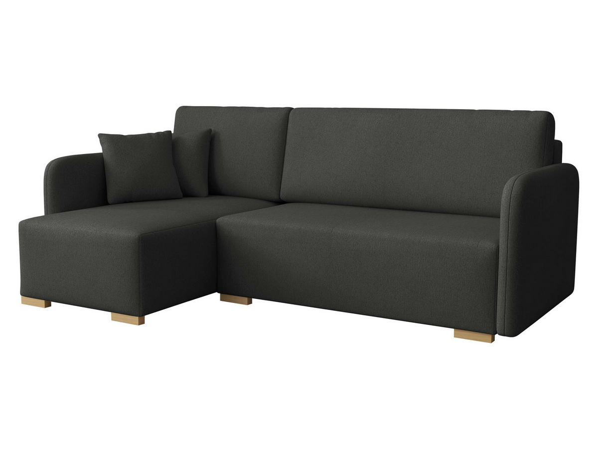 ECKSOFA Como L - Anthrazit/Naturfarben, Holz/Textil (220/140cm) - MIRJAN24
