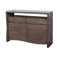 SIDEBOARD Akazie 131x45x96 grau lackiert PURE ACACIA #401 - Grau, Holz (131/96/45cm) - Massivmoebel24
