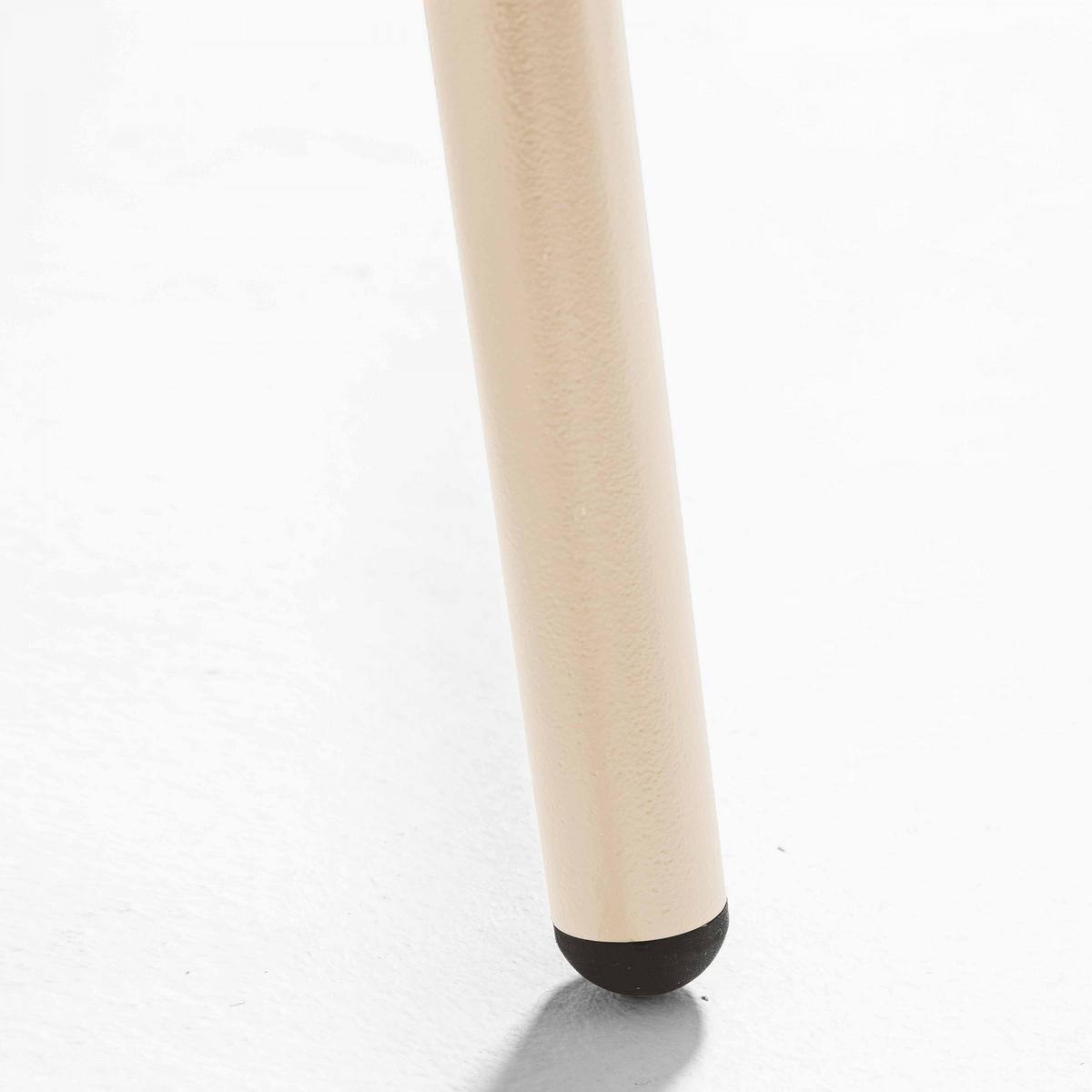 GARTENBANK, Elfenbeinfarbe - Creme, Metall (70/76/130cm) - Oviala