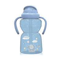 TRINKLERNBECHER Sport Sipper 1020077 blau Silikon, Kunststoff, deckel, Schutzdeckel, Trinkhalm, Haltegriffe - Blau, Kunststoff (9/17/9cm) - Baby Care