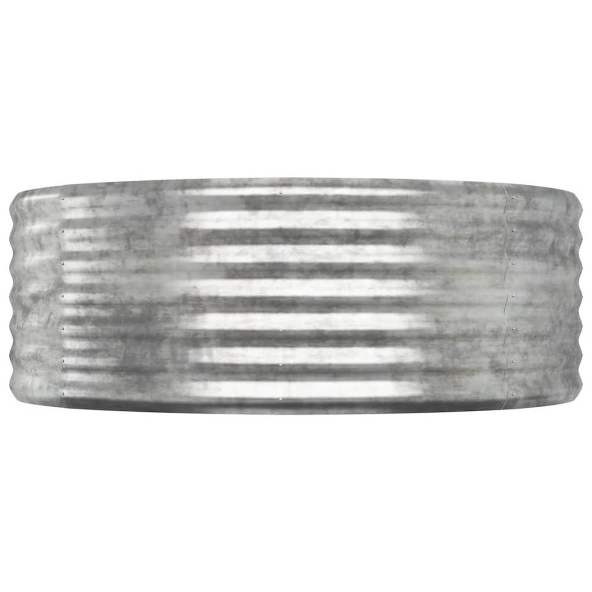 HOCHBEET Verzinkter Stahl 100x100x36 cm Silbern - Silberfarben, Metall (100/36/100cm) - furnicato