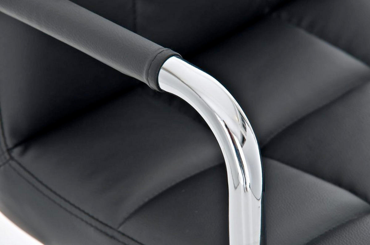 BÜROSTUHL Lucille, Schwarz - Schwarz, Textil/Metall (54/86/46cm) - TPFLiving