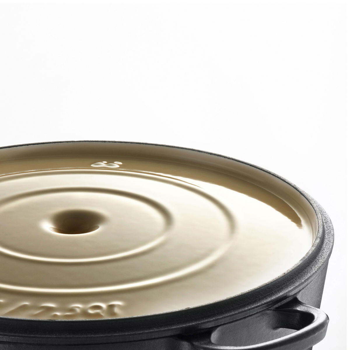 BRÄTER Rund mit Gussdeckel, Eisenguss, Schwarz, Ø 20 cm - Schwarz, Metall (30/24/12cm) - Berndes