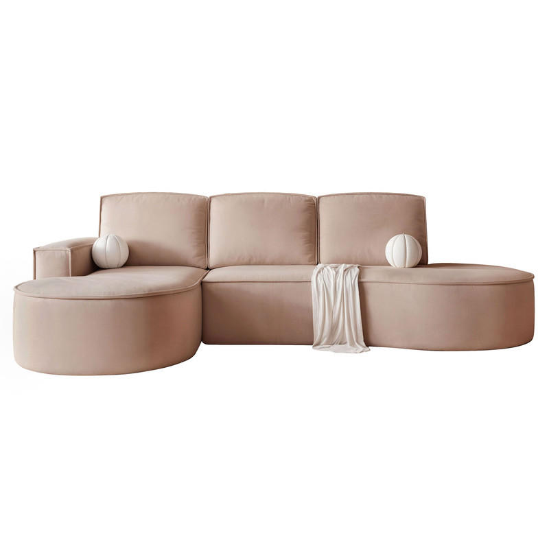 ECKSOFA SOFIA mit Schlaffunktion und Bettkasten Braun - Braun, Holzwerkstoff/Kunststoff (277/157cm) - Idohome