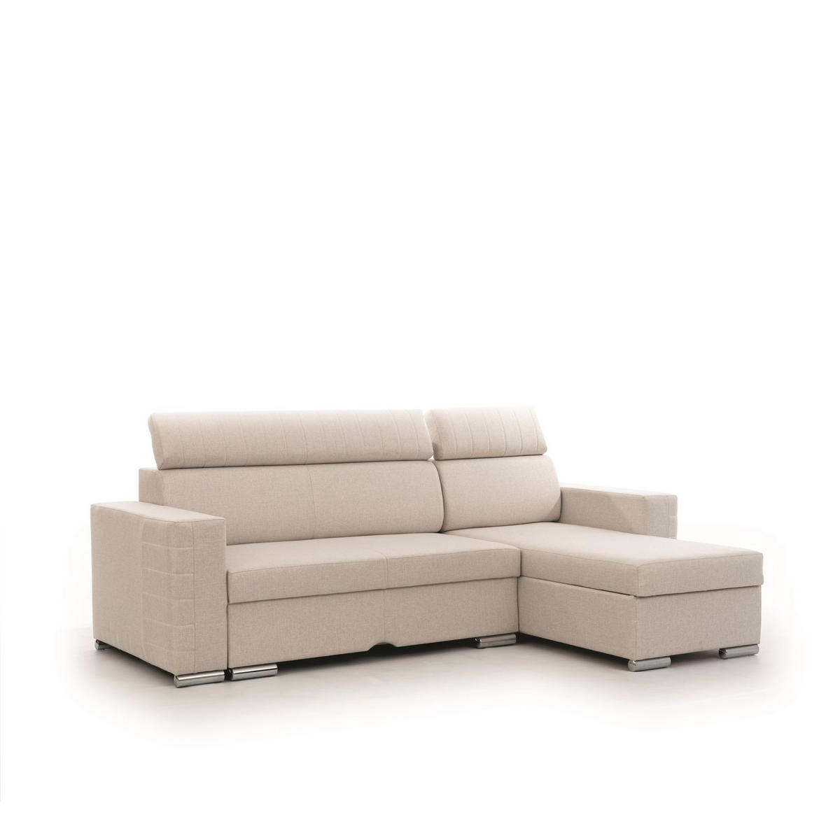 ECKSOFA Canton In Liverpool - Creme, Holzwerkstoff/Textil (260/173cm) - Fun Möbel