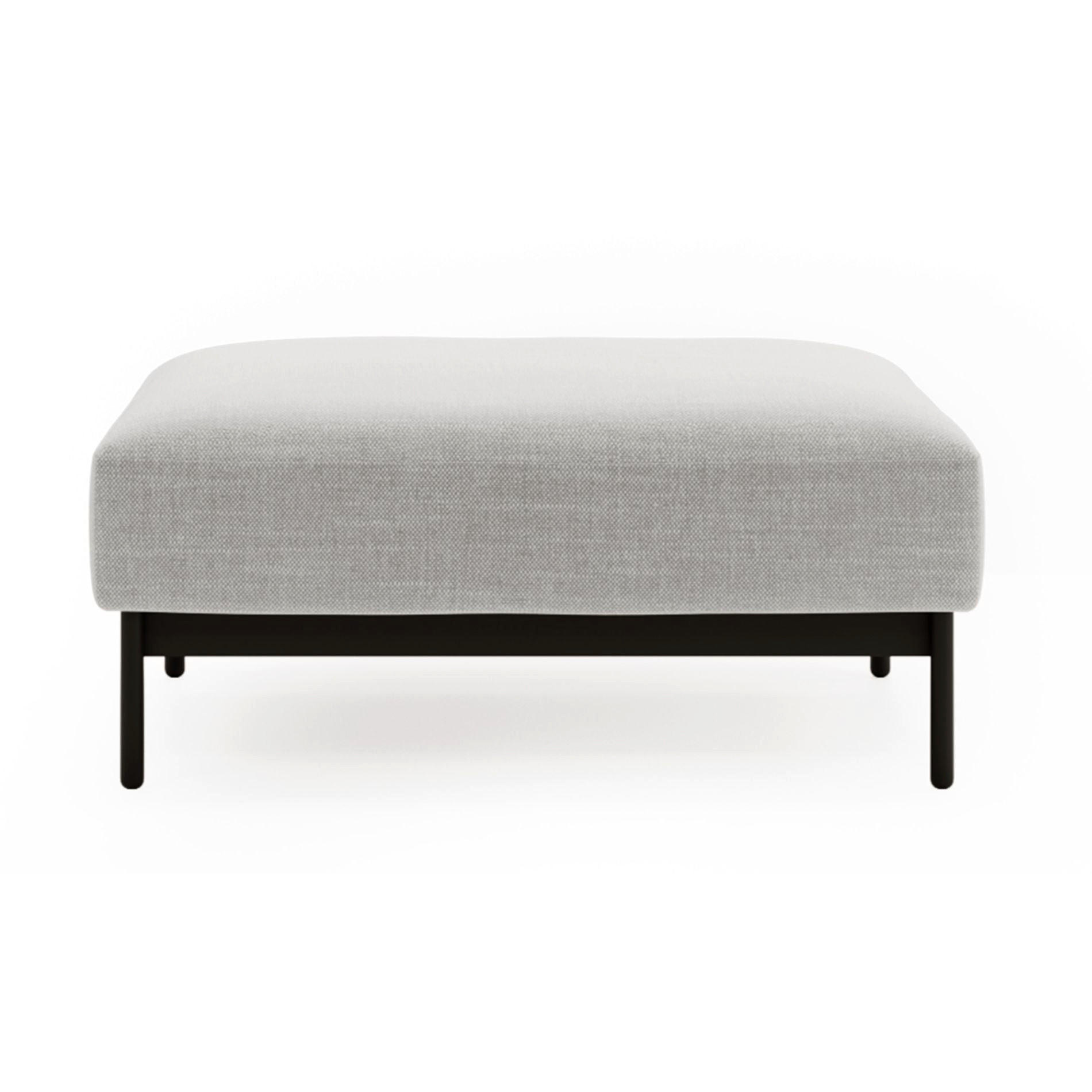 POLSTERHOCKER Solianero Hellgrau 100 x 87 cm - Hellgrau, Textil/Metall (100/42/87cm) - Selsey