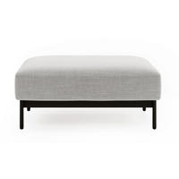 POLSTERHOCKER Solianero Hellgrau 100 x 87 cm - Hellgrau, Textil/Metall (100/42/87cm) - Selsey