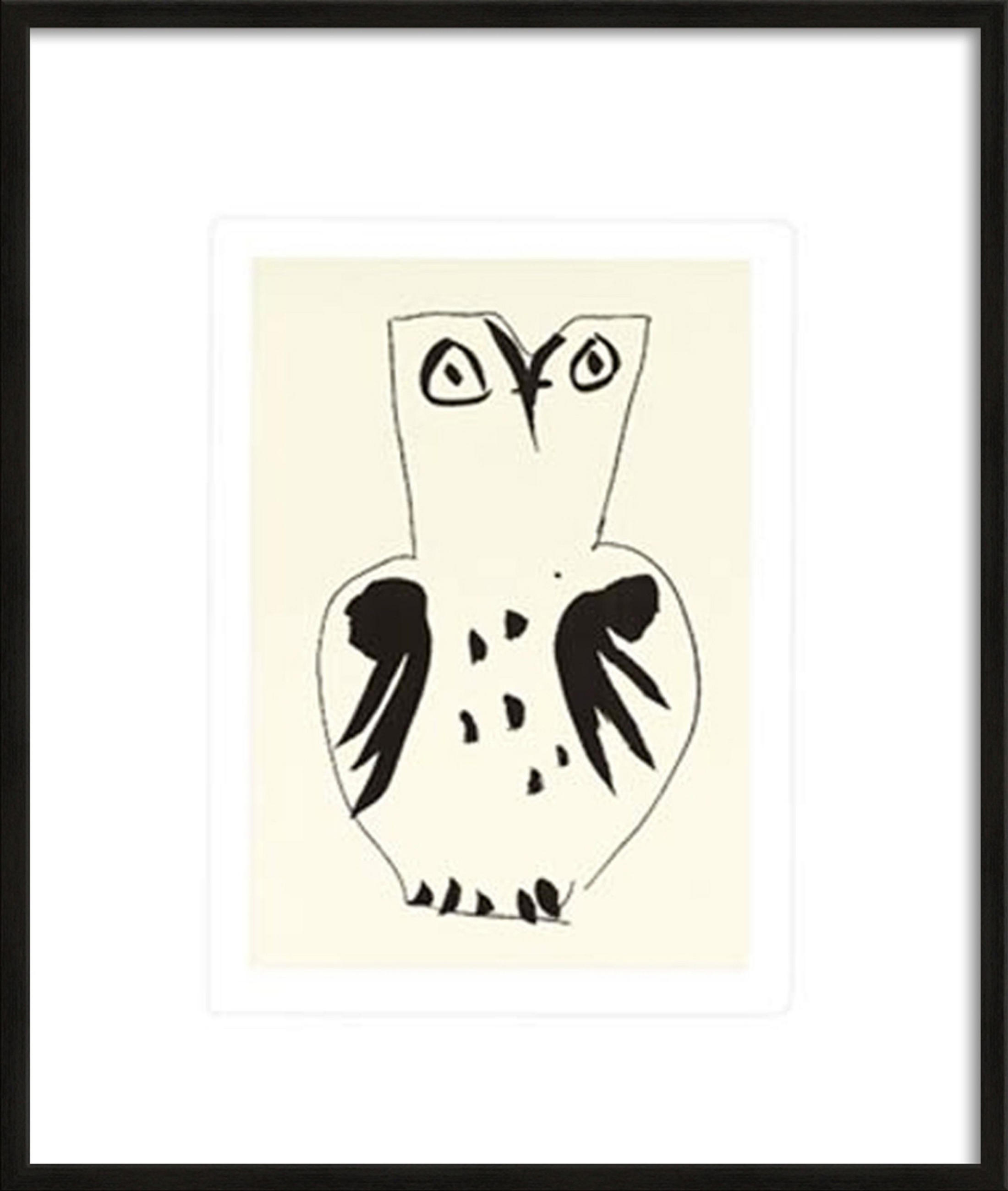 BILD gerahmt 53x63 cm Pablo Picasso „Eule“ - Weiß, Holz (53/63cm) - artissimo