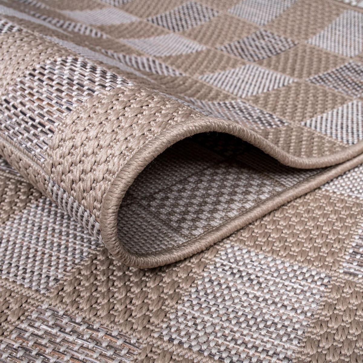 OUTDOORTEPPICH Boho Beige Weiß Creme 120 x 160 cm - Beige, Kunststoff (120/160cm) - TT Home