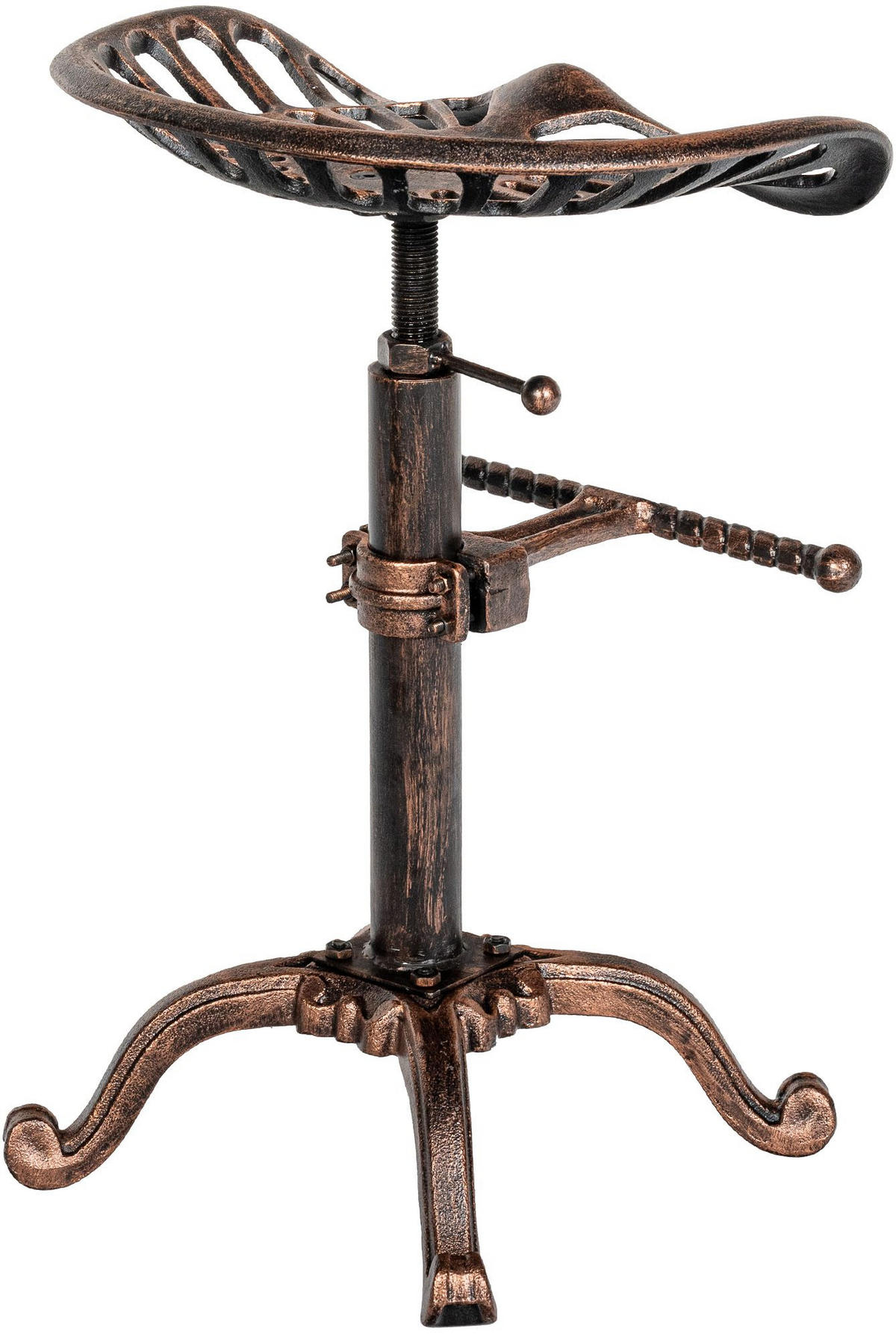 BARHOCKER 2er Set Metall Bronze - Bronzefarben, Metall (44/56/34cm) - CLP