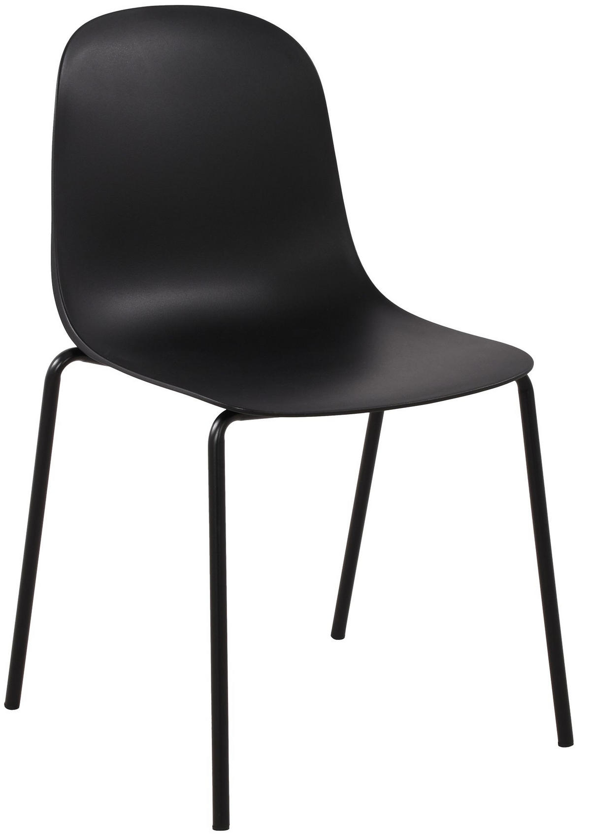 GARTENMÖBEL-SET Mara 4 Stühle 186x182x85cm Metall Schwarz Balkonset - Schwarz, Metall - DELUKE