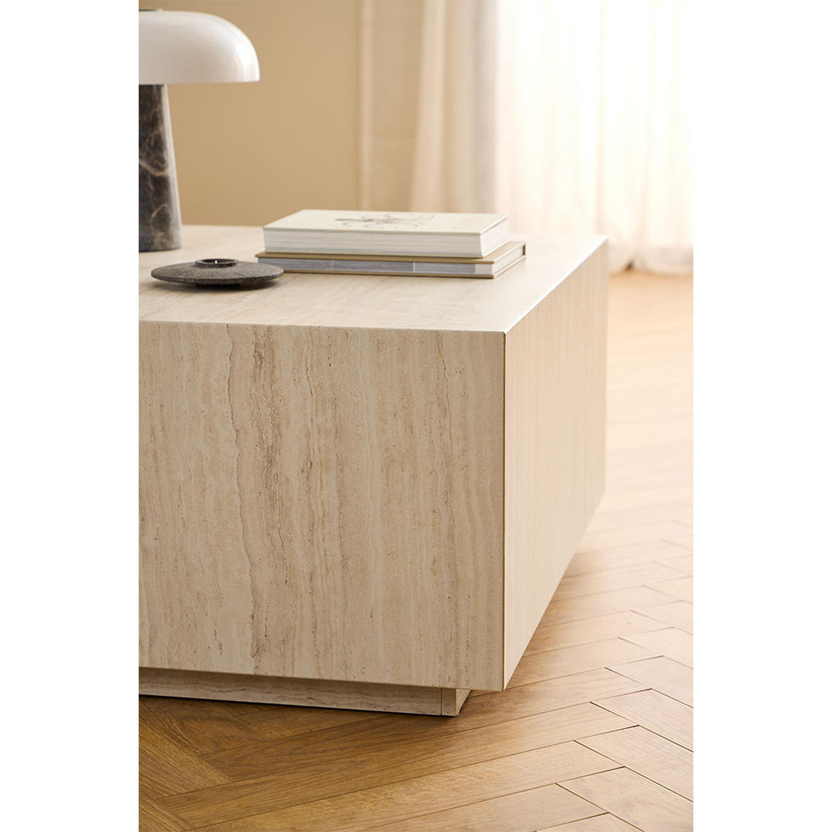 COUCHTISCH, Dice, Beige, MDF, 90 x 90 x 42 cm - Beige, Holzwerkstoff (90/90/42cm) - ebuy24