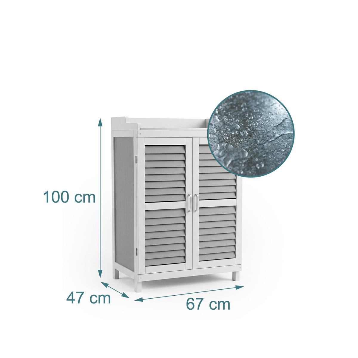 PFLANZTISCH - Multicolor, Holz/Metall (47/67/100cm) - Relaxdays