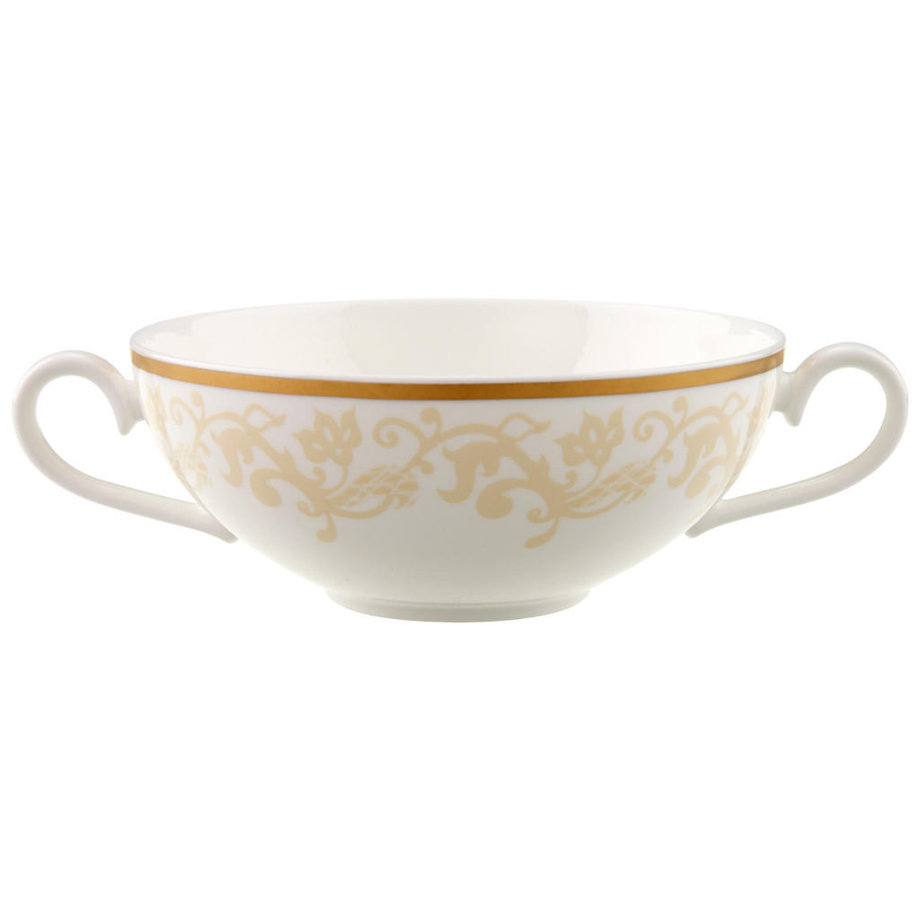 Villeroy & Boch Suppen-Obertasse Weiß, Gold