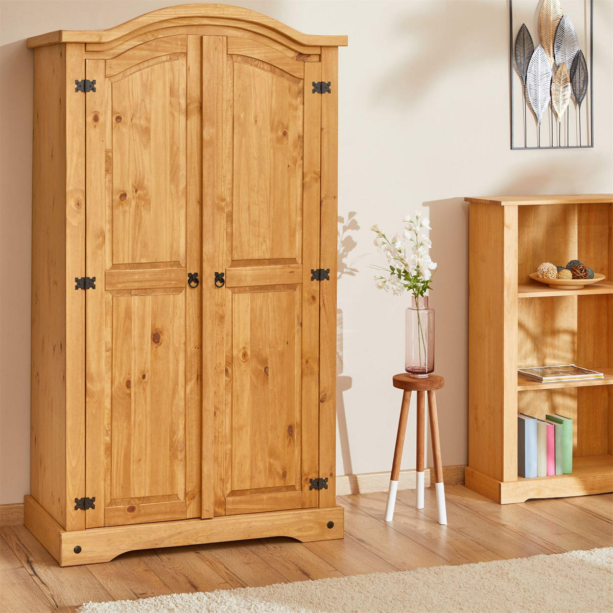KLEIDERSCHRANK SALSA - Braun, Holz (103/188/57cm) - CARO-Möbel