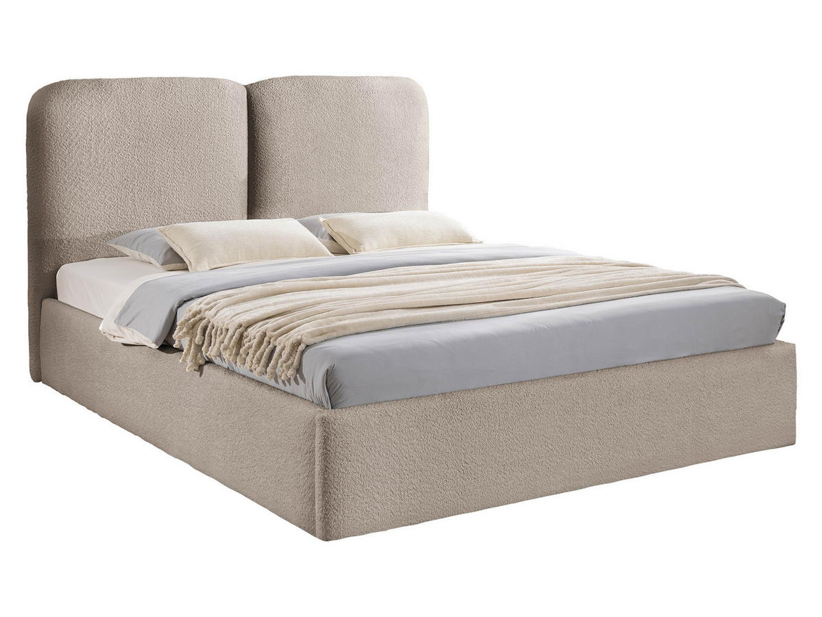 POLSTERBETT Heaven - Hellbraun, Holz/Holzwerkstoff (140/200cm) - MIRJAN24