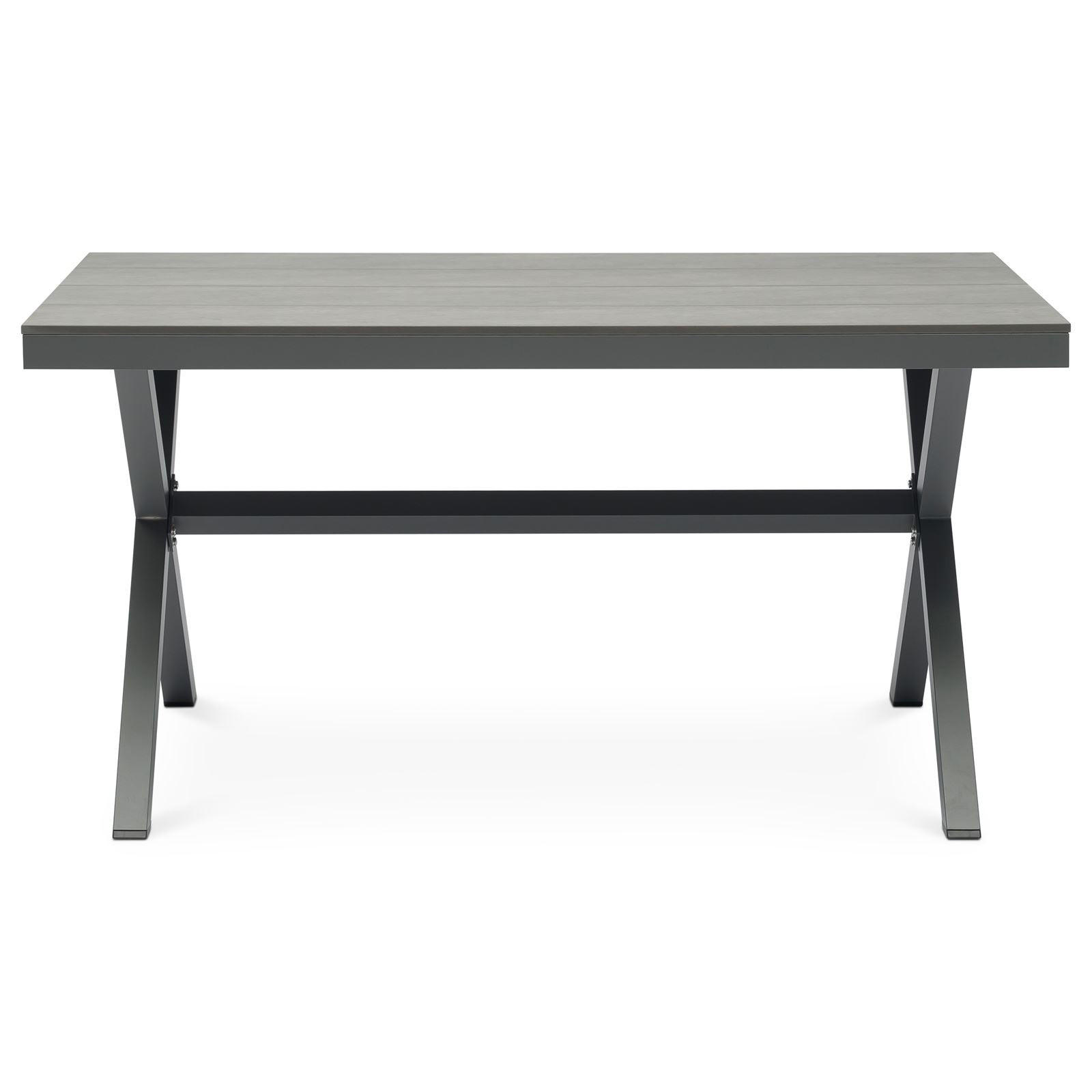 GARTENTISCH WINDY - Grau, Metall (90/150/75cm) - IDIMEX